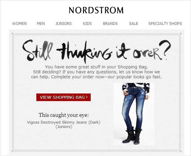 nordstrom behaviour targeted example