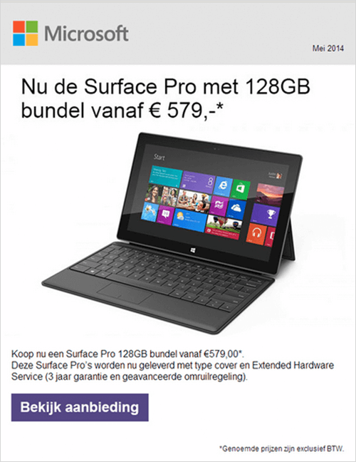 microsoft normal product email