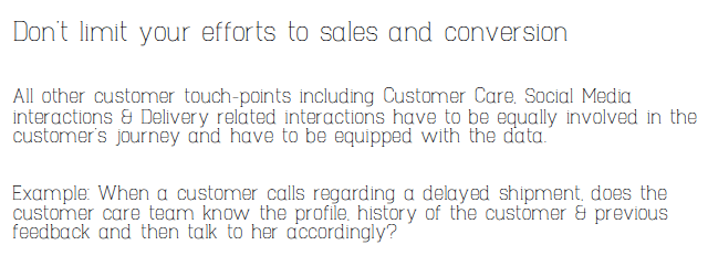 Don’t limit omni channel marketing it to Sales